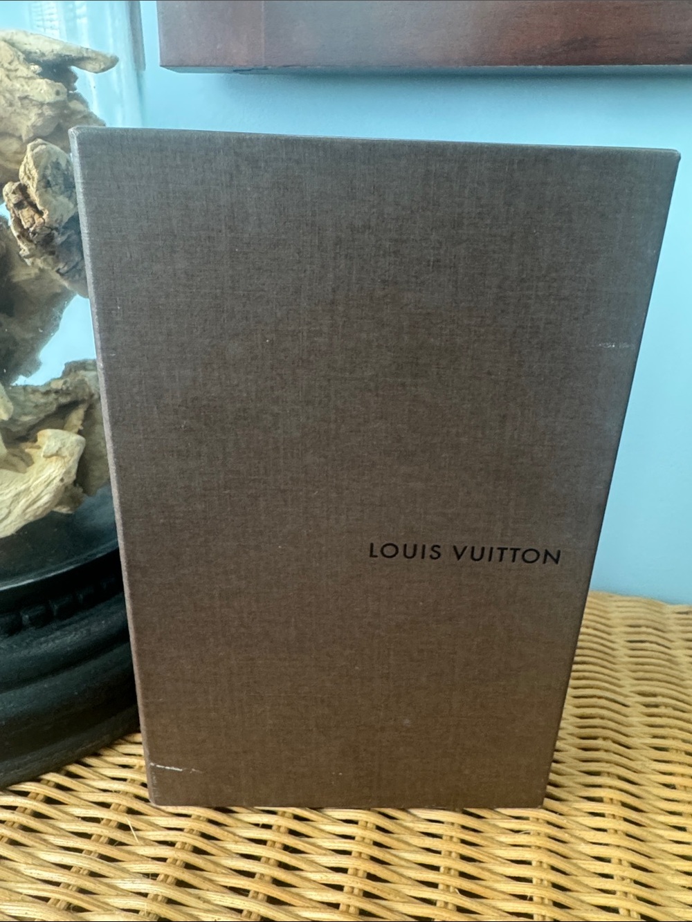 Louis Vuitton Empty Wallet Box Dust Bag Early 2010s Holiday Ribbon Set 5.5x8x2”
